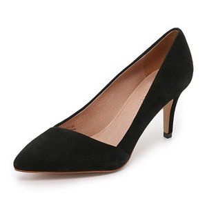 Madewell Mira Suede Heels Black